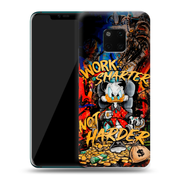 Пластиковый чехол на Huawei Mate 20 Pro с принтом Дональд Дак Деньги Пластиковый чехол на Huawei Mate 20 Pro с принтом Дональд Дак Деньги