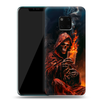 Пластиковый чехол на Huawei Mate 20 Pro с принтом Скелет и карты Пластиковый чехол на Huawei Mate 20 Pro с принтом Скелет и карты