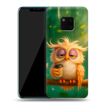 Пластиковый чехол на Huawei Mate 20 Pro с принтом сова Пластиковый чехол на Huawei Mate 20 Pro с принтом сова