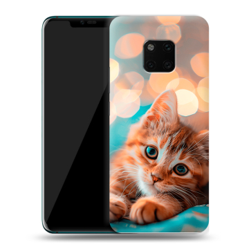 Пластиковый чехол на Huawei Mate 20 Pro с принтом котик Пластиковый чехол на Huawei Mate 20 Pro с принтом котик