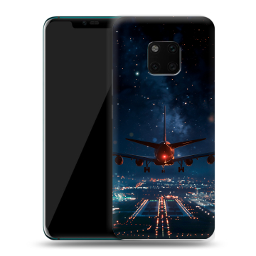 Пластиковый чехол на Huawei Mate 20 Pro с принтом самолет Пластиковый чехол на Huawei Mate 20 Pro с принтом самолет