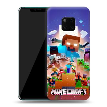 Пластиковый чехол на Huawei Mate 20 Pro с принтом Майнкрафт Minecraft