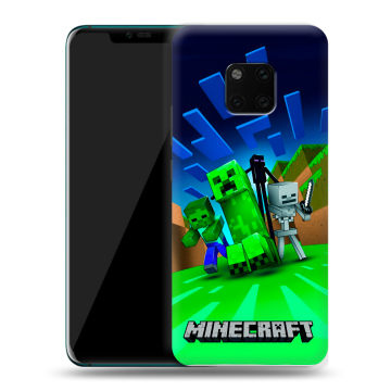 Пластиковый чехол на Huawei Mate 20 Pro с принтом Майнкрафт