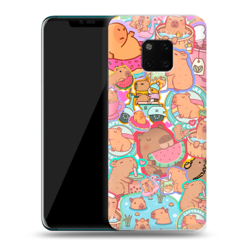 Пластиковый чехол на Huawei Mate 20 Pro с принтом капибары