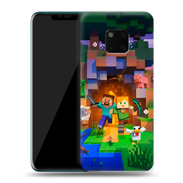 Пластиковый чехол на Huawei Mate 20 Pro с принтом Майнкрафт Minecraft