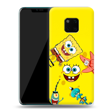 Пластиковый чехол на Huawei Mate 20 Pro с принтом Спанч боб Спанчбоб