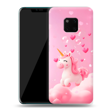 Пластиковый чехол на Huawei Mate 20 Pro с принтом Единорог Пластиковый чехол на Huawei Mate 20 Pro с принтом Единорог