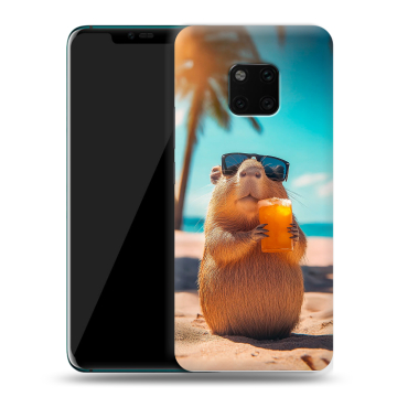Пластиковый чехол на Huawei Mate 20 Pro с принтом Капибара Пластиковый чехол на Huawei Mate 20 Pro с принтом Капибара
