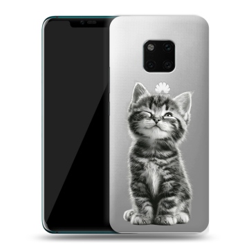 Пластиковый чехол на Huawei Mate 20 Pro с принтом Котенок Пластиковый чехол на Huawei Mate 20 Pro с принтом Котенок
