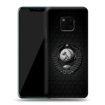 Пластиковый чехол на Huawei Mate 20 Pro с принтом Герб Флаг СССР Пластиковый чехол на Huawei Mate 20 Pro с принтом Герб Флаг СССР