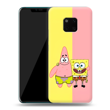 Пластиковый чехол на Huawei Mate 20 Pro с принтом Спанч боб Спанчбоб
