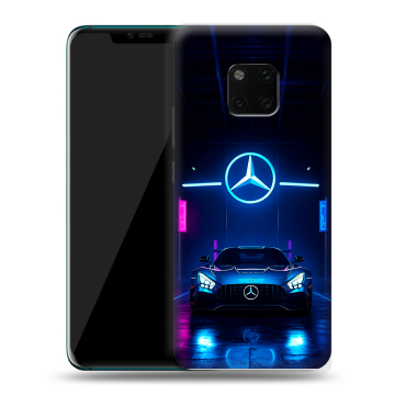 Пластиковый чехол на Huawei Mate 20 Pro с принтом Mercedes Мерседес