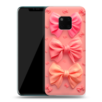 Пластиковый чехол на Huawei Mate 20 Pro с принтом Розовые бантики Пластиковый чехол на Huawei Mate 20 Pro с принтом Розовые бантики