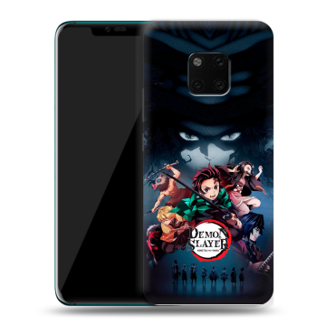 Пластиковый чехол на Huawei Mate 20 Pro с принтом Demon Slayer Клинок рассекающий демонов