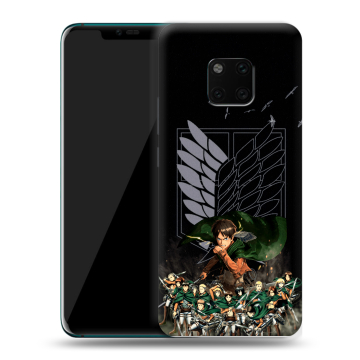 Пластиковый чехол на Huawei Mate 20 Pro с принтом Атака титанов