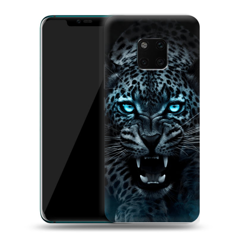 Пластиковый чехол на Huawei Mate 20 Pro с принтом Темный леопард Пластиковый чехол на Huawei Mate 20 Pro с принтом Темный леопард