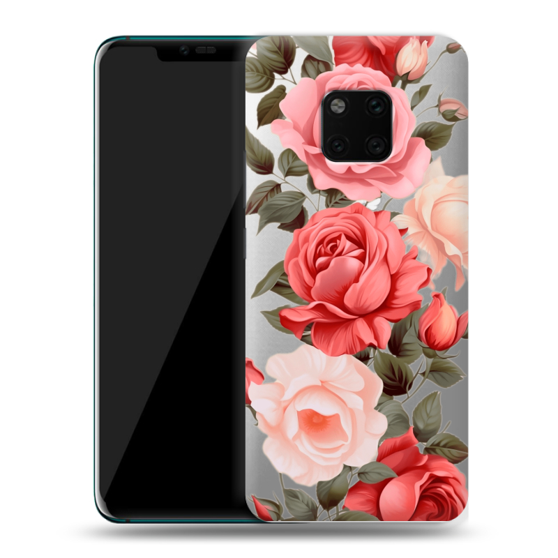 Пластиковый чехол на Huawei Mate 20 Pro с принтом Розы Пластиковый чехол на Huawei Mate 20 Pro с принтом Розы