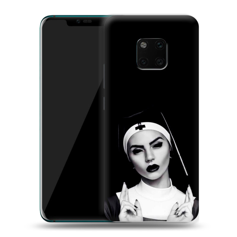 Пластиковый чехол на Huawei Mate 20 Pro с принтом монашка Пластиковый чехол на Huawei Mate 20 Pro с принтом монашка