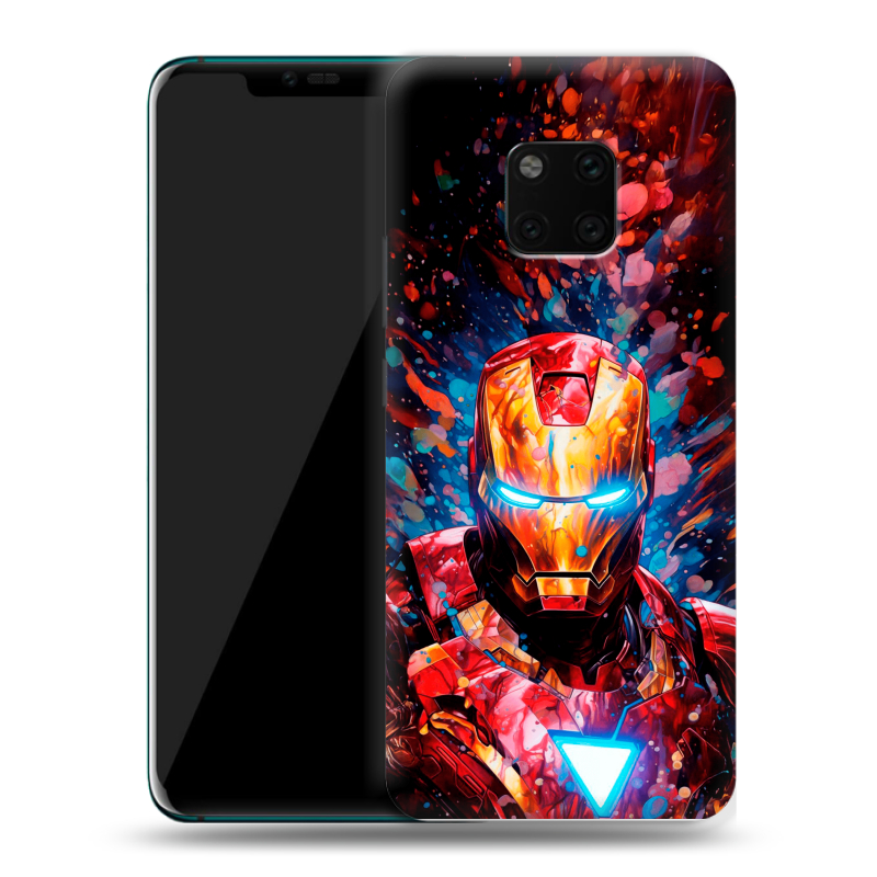 Пластиковый чехол на Huawei Mate 20 Pro с принтом Железный человек Ironman Пластиковый чехол на Huawei Mate 20 Pro с принтом Железный человек Ironman