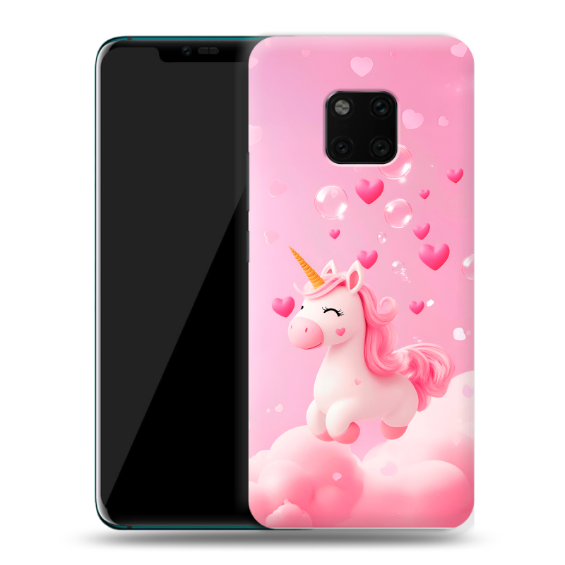 Пластиковый чехол на Huawei Mate 20 Pro с принтом Единорог Пластиковый чехол на Huawei Mate 20 Pro с принтом Единорог