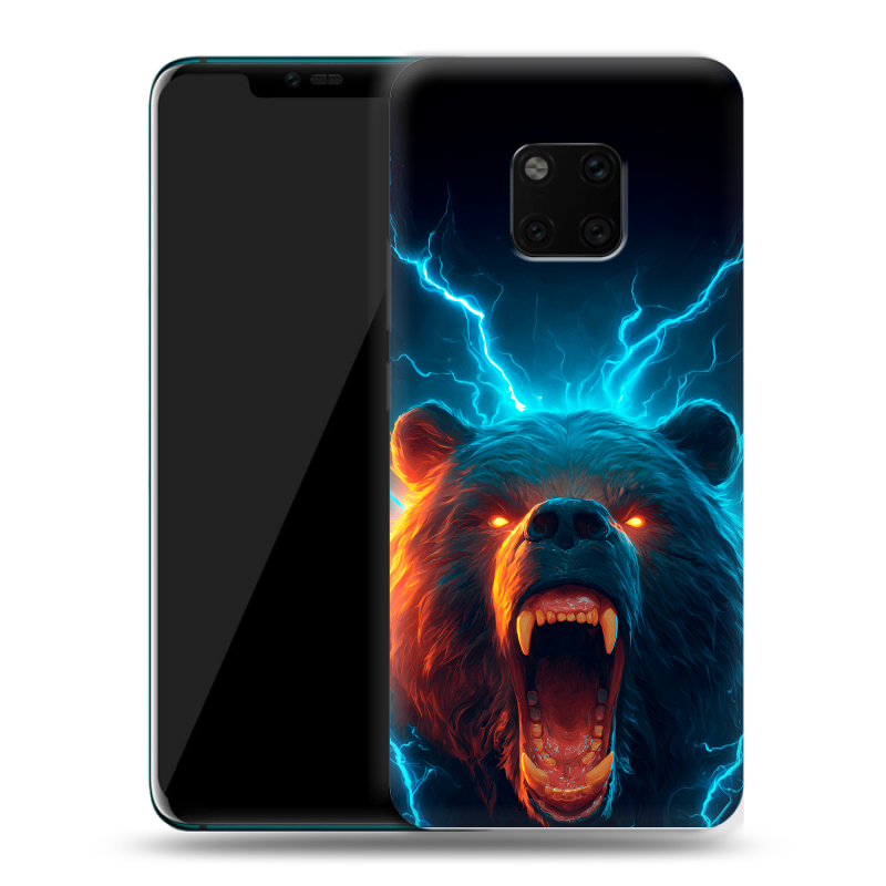 Пластиковый чехол на Huawei Mate 20 Pro с принтом Медведь Пластиковый чехол на Huawei Mate 20 Pro с принтом Медведь