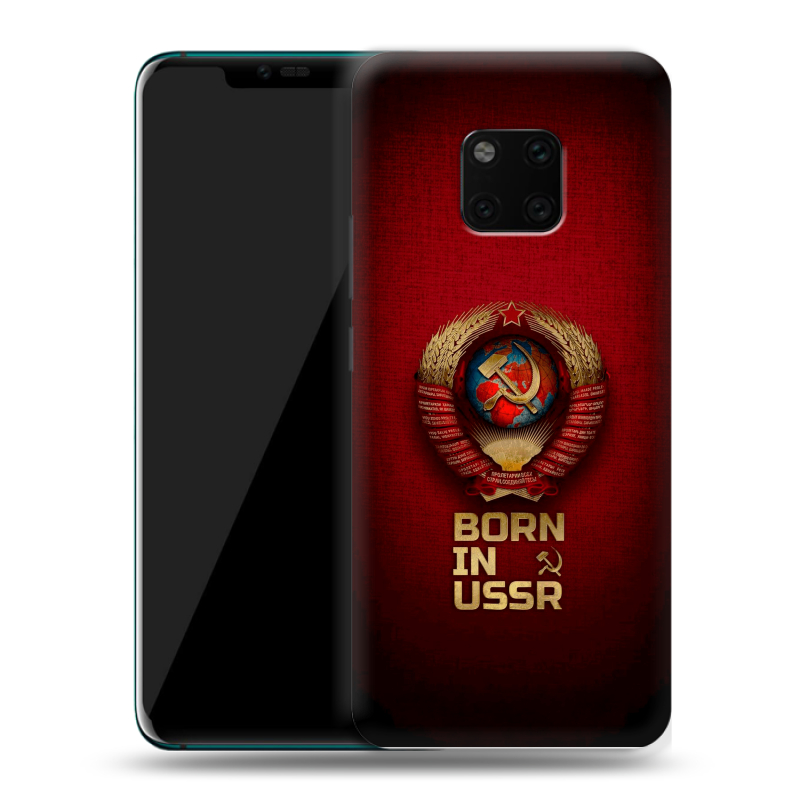 Пластиковый чехол на Huawei Mate 20 Pro с принтом Флаг Герб СССР Пластиковый чехол на Huawei Mate 20 Pro с принтом Флаг Герб СССР
