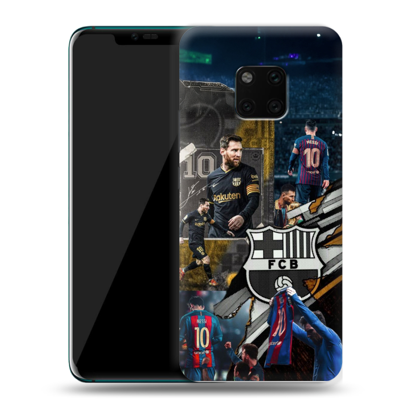 Пластиковый чехол на Huawei Mate 20 Pro с принтом Messi Barcelona Пластиковый чехол на Huawei Mate 20 Pro с принтом Messi Barcelona