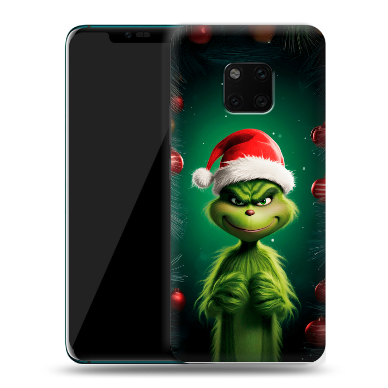 Пластиковый чехол на Huawei Mate 20 Pro с принтом Гринч Новый год Рождество Пластиковый чехол на Huawei Mate 20 Pro с принтом Гринч Новый год Рождество