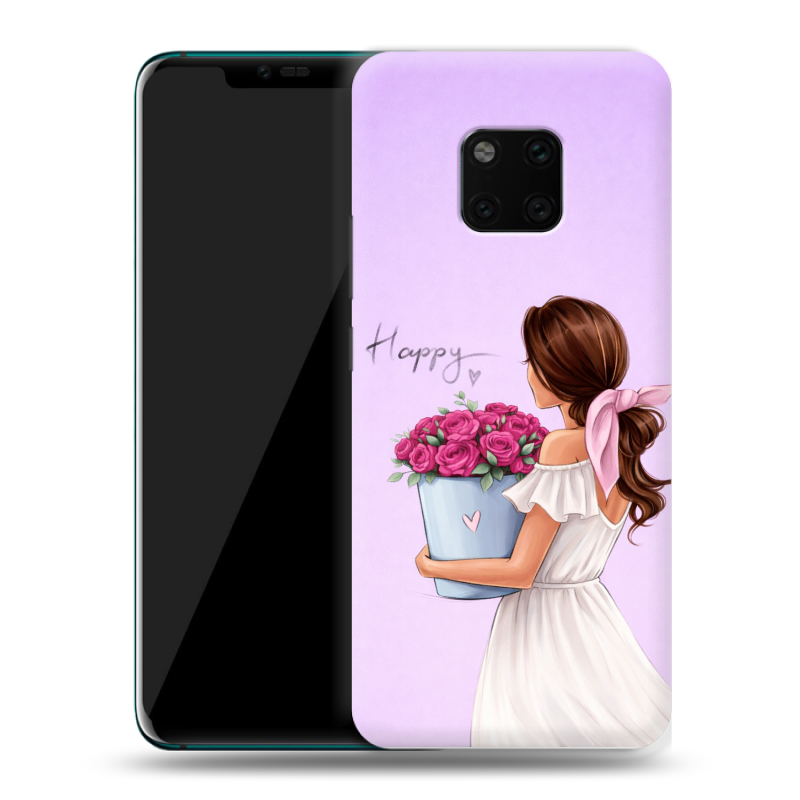 Пластиковый чехол на Huawei Mate 20 Pro с принтом женский Пластиковый чехол на Huawei Mate 20 Pro с принтом женский