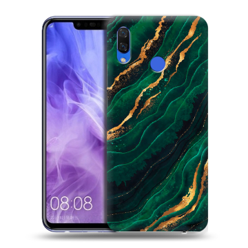Силиконовый чехол на Huawei Nova 3i с принтом Мрамор зеленое золото Силиконовый чехол на Huawei Nova 3i с принтом Мрамор зеленое золото