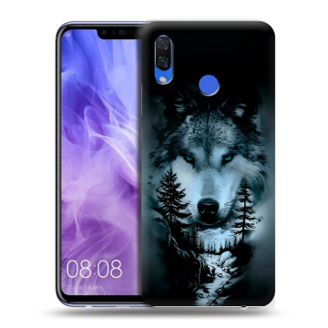 Силиконовый чехол на Huawei Nova 3i с принтом Лесной волк Силиконовый чехол на Huawei Nova 3i с принтом Лесной волк