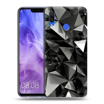 Силиконовый чехол на Huawei Nova 3i с принтом Черные кристаллы Силиконовый чехол на Huawei Nova 3i с принтом Черные кристаллы