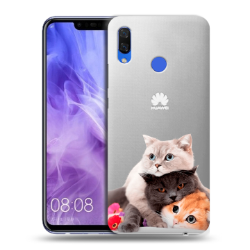 Силиконовый чехол на Huawei Nova 3i с принтом Кошки Силиконовый чехол на Huawei Nova 3i с принтом Кошки