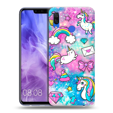 Силиконовый чехол на Huawei Nova 3i с принтом Единороги Силиконовый чехол на Huawei Nova 3i с принтом Единороги