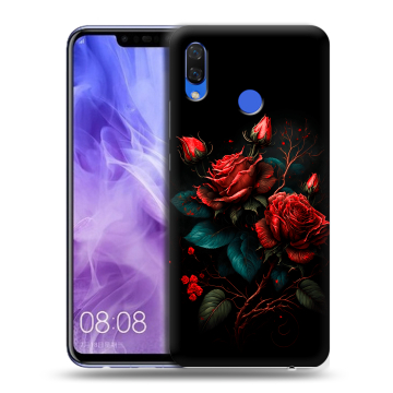 Силиконовый чехол на Huawei Nova 3i с принтом Розы красные