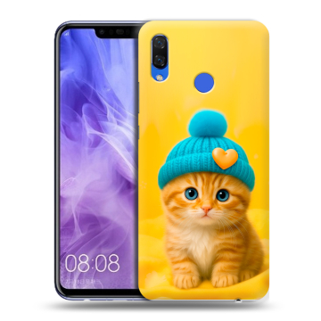 Силиконовый чехол на Huawei Nova 3i с принтом Котенок в шапке Силиконовый чехол на Huawei Nova 3i с принтом Котенок в шапке