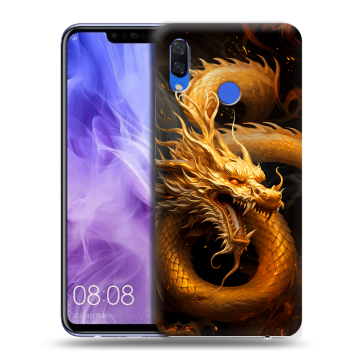 Силиконовый чехол на Huawei Nova 3i с принтом Золотой дракон