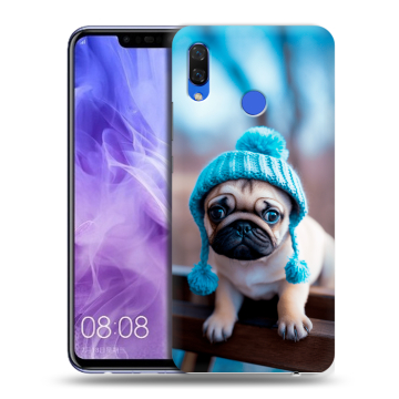 Силиконовый чехол на Huawei Nova 3i с принтом Мопс в шапке Силиконовый чехол на Huawei Nova 3i с принтом Мопс в шапке