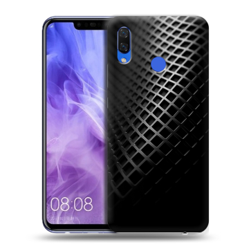 Силиконовый чехол на Huawei Nova 3i с принтом Текстура металла