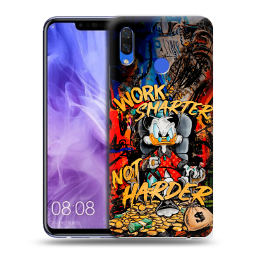Силиконовый чехол на Huawei Nova 3i с принтом Дональд Дак Деньги