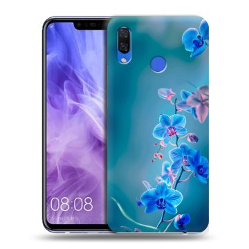 Силиконовый чехол на Huawei Nova 3i с принтом Голубые цветы