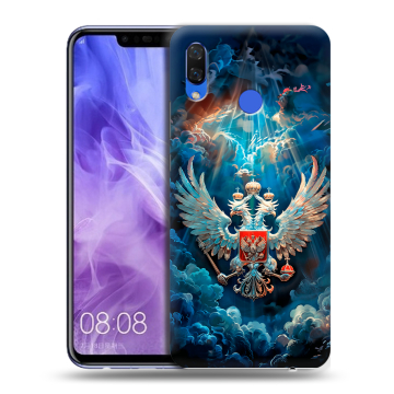 Силиконовый чехол на Huawei Nova 3i с принтом Герб флаг России Силиконовый чехол на Huawei Nova 3i с принтом Герб флаг России