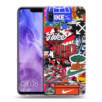 Силиконовый чехол на Huawei Nova 3i с принтом Найк Nike яркий Силиконовый чехол на Huawei Nova 3i с принтом Найк Nike яркий