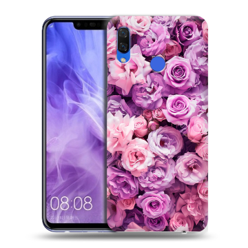 Силиконовый чехол на Huawei Nova 3i с принтом лавандовые розы