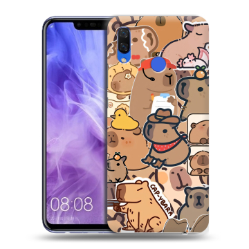 Силиконовый чехол на Huawei Nova 3i с принтом капибара Силиконовый чехол на Huawei Nova 3i с принтом капибара