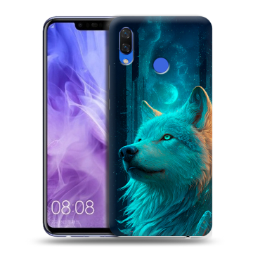Силиконовый чехол на Huawei Nova 3i с принтом бабочки саккура Силиконовый чехол на Huawei Nova 3i с принтом бабочки саккура
