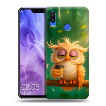 Силиконовый чехол на Huawei Nova 3i с принтом сова