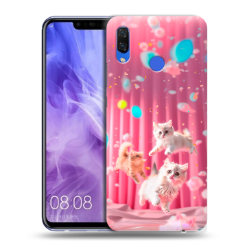 Силиконовый чехол на Huawei Nova 3i с принтом милые котики
