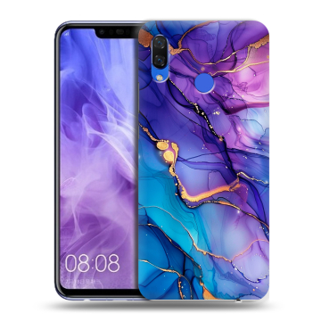 Силиконовый чехол на Huawei Nova 3i с принтом синий мрамор Силиконовый чехол на Huawei Nova 3i с принтом синий мрамор