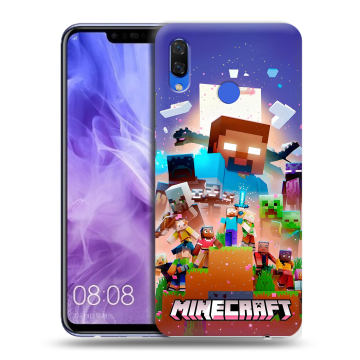 Силиконовый чехол на Huawei Nova 3i с принтом Майнкрафт Minecraft